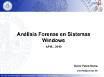 Análisis Forense en Sistemas Windows Escenario de una