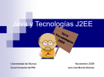 Curso Java y Tecnologías J2EE – Power point
