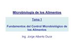 Microbiología de los Alimentos Tema 1