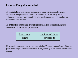 La oración y el enunciado