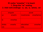 El verbo “enseñar”
