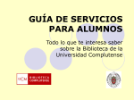 Guía de servicios para alumnos - Universidad Complutense de Madrid