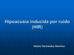 Hipoacusia inducida por ruido (HIR)