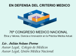 en defensa del criterio medico - Colegio de Médicos y Cirujanos