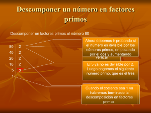 Descomponer un número en factores primos