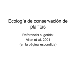 Ecologia de conservacion