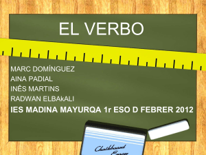 El verbo. Actividad en powerpoint