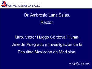 Diapositiva 1 - Dr. Víctor Huggo Córdova Pluma