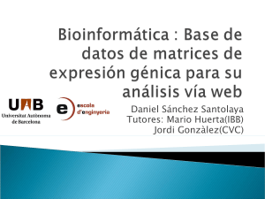 Bioinformática : Base de datos de matrices de expresión génica