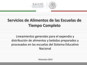 Lineamientos del Servicio de Alimentación