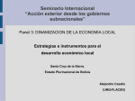 Estrategias e instrumentos para el desarrollo económico local