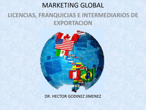 licencias, franquicias e intermediarios de exportacion