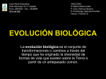 EVOLUCIÓN BIOLÓGICA - Apuntes de Biología Profesora Marcela