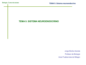 TEMA 9. Sistema neuroendocrino