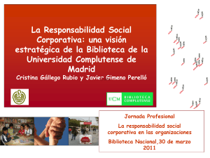 Compromiso social de la biblioteca - Biblioteca UCM