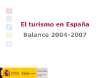 El Turismo en España: Balance 2004-2007