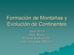 Formación de Montañas y Evolución de Continentes
