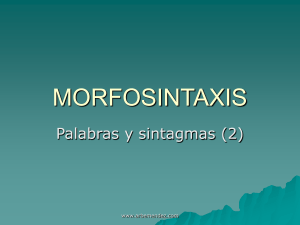 6.2. Clases de palabras y sintagmas