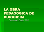 la obra pedagogica de durkheim