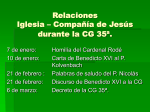 Relaciones Iglesia – Compañía de Jesús durante la CG 35ª.
