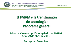 El FMAM y la transferencia de tecnología