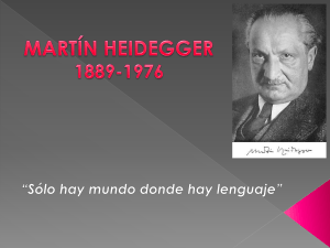 MARTÍN HEIDEGGER 1889-1976