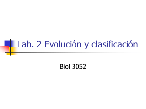 Lab. 2 Evolución y clasificación