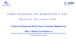FORO REGIONAL DE MIGRACIÓN Y PAZ Derechos Humanos de los Migrantes