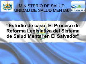 MINISTERIO DE SALUD UNIDAD DE SALUD MENTAL