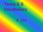Tema 6-B Vocabulary