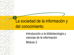 La sociedad de la información/conocimiento