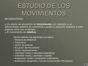 ESTUDIO DE LOS MOVIMIENTOS