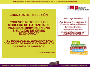 Actuaciones Contra la Exclusión Social en la Comunidad de Madrid