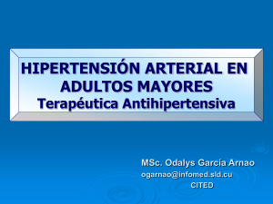 Hipertensión arterial en adultos mayores-Terapéutica