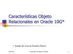 La parte objeto relacional en Oracle 10G