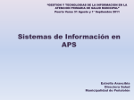 Sistemas de Información en APS Pto VAras Agosto 2011
