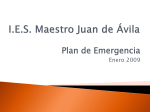 Plan de emergencia - IES Maestro Juan de Ávila