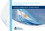 III Seminario sobre Economía Informal en la Argentina Avances y