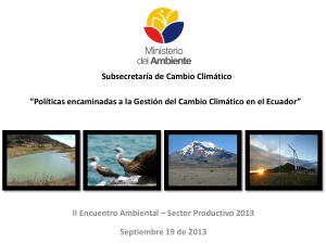 Diapositiva 1 - Ministerio del Ambiente