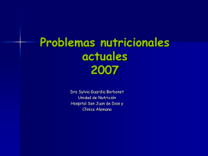 Problemas nutricionales actuales 2007