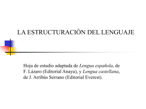 LA ESTRUCTURACIÓN DEL LENGUAJE