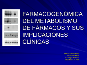 farmacogenomica del metabolismo de fármacos y sus