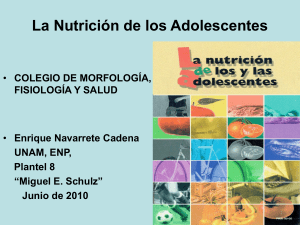 La Nutrición de los Adolescentes