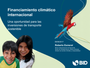 BID Roberto Esmeral - Ministerio de Transporte
