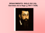 RENACIMIENTO: SIGLO XVI (16): Garcilaso de la Vega