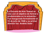 La Compañía Nacional de Teatro fue creada por decreto