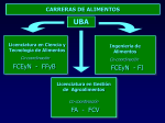 carreras de alimentos - Universidad de Buenos Aires