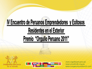 Nombre de la ONG - Premio Orgullo Peruano