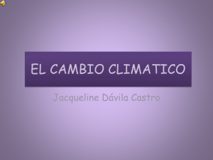 EL CAMBIO CLIMATICO
