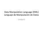 Data Manipulation Language (DML) Lenguaje de Manipulación de